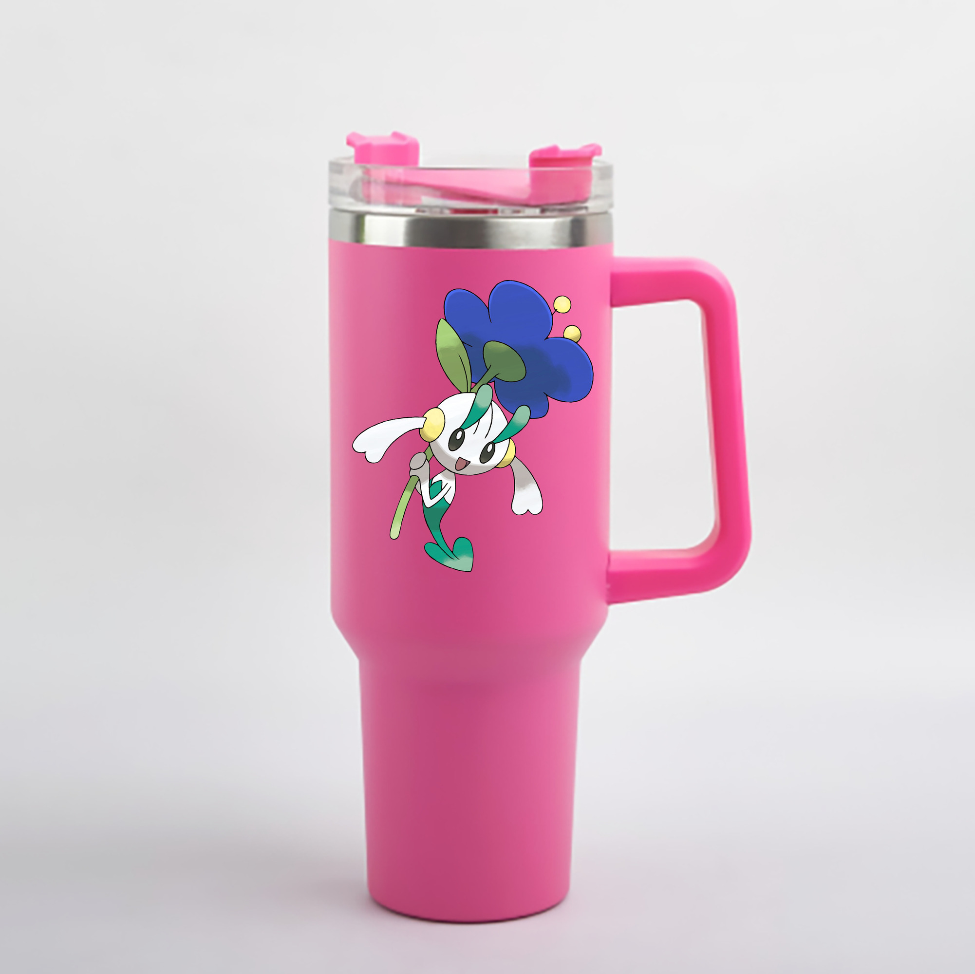 （画像用） ポケットモンスター Pokémon 1200mL車用タンブラー - クリスタルステッカー（プラスチックストロー付き）